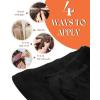 Sunny Hair Weft Hair Extensions Human Hair 18inch Sew in Hair Extensions Real Human Hair Highlights Human Hair Weft Extensions Dark Brown Mix Caramel Blonde Natural Hair Weft for Women 100g(A-#1-Jet Black)