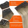 Sunny Hair Wire Hair Extensions Real Human Hair Fish Line Human Hair Extensions Invisible Wire Extensions Golden Blonde with Medium Blonde Highlights #16/22 18 Inch(C-2 #18/60/60A)