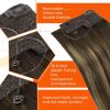 Sunny Hair Wire Hair Extensions Real Human Hair Fish Line Human Hair Extensions Invisible Wire Extensions Golden Blonde with Medium Blonde Highlights #16/22 18 Inch(A-1 #4/27/4)