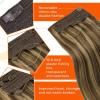 Sunny Hair Wire Hair Extensions Real Human Hair Fish Line Human Hair Extensions Invisible Wire Extensions Golden Blonde with Medium Blonde Highlights #16/22 18 Inch(B-2 #P4/27)