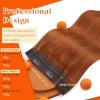 Sunny Hair Wire Hair Extensions Real Human Hair Fish Line Human Hair Extensions Invisible Wire Extensions Golden Blonde with Medium Blonde Highlights #16/22 18 Inch(B-4 #350 Copper)