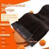 Sunny Hair Wire Hair Extensions Real Human Hair Fish Line Human Hair Extensions Invisible Wire Extensions Golden Blonde with Medium Blonde Highlights #16/22 18 Inch(B-2 #2 Darkest Brown)
