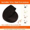 Sunny Hair Wire Hair Extensions Real Human Hair Fish Line Human Hair Extensions Invisible Wire Extensions Golden Blonde with Medium Blonde Highlights #16/22 18 Inch(B-2 #2 Darkest Brown)