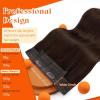 Sunny Hair Wire Hair Extensions Real Human Hair Fish Line Human Hair Extensions Invisible Wire Extensions Golden Blonde with Medium Blonde Highlights #16/22 18 Inch(B-2 #4 Chocolate Brown)