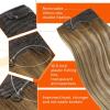 Sunny Hair Wire Hair Extensions Real Human Hair Fish Line Human Hair Extensions Invisible Wire Extensions Golden Blonde with Medium Blonde Highlights #16/22 18 Inch(B-1 #6/60/6)