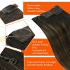Sunny Hair Wire Hair Extensions Real Human Hair Fish Line Human Hair Extensions Invisible Wire Extensions Golden Blonde with Medium Blonde Highlights #16/22 18 Inch(B-1 #2/6/2)