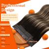 Sunny Hair Wire Hair Extensions Real Human Hair Fish Line Human Hair Extensions Invisible Wire Extensions Golden Blonde with Medium Blonde Highlights #16/22 18 Inch(C-2 #1B/4/27)