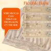 Sunny Hair Wire Hair Extensions Real Human Hair Fish Line Human Hair Extensions Invisible Wire Extensions Golden Blonde with Medium Blonde Highlights #16/22 18 Inch(B-1 #18A/613A)