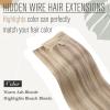 [Sunny and Ve Sunny] Wire Hair Extensions and Human Hair Ponytail Blonde 160G