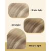 Ve Sunny Hair Extensions Tape in 16inch Tape in Human Hair Extensions Light Brown Ombre Platinum Blonde Tape Extensions Human Hair Invisible Natural Hair Seamless Silky Straight Skin Weft 20Pcs 50g