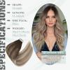 Ve Sunny Tape in Hair Extensions Human Hair 24 Inch Invisible Remy Hair Extensions Tape ins for Women Dark Brown Ombre Dark Golden Blonde Balayage Platinum Blonde Seamless Silky Soft 20Pcs 50G