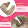 Ve Sunny Tape in Hair Extensions Real Human Hair Invisible Remy Human Hair Straight Tape Ins Double Sided Cool Brown Ombre Light Brown Balayage Medium Blonde 16 inch 10Pcs 25G(1-C Tape-#Sun)
