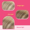 Ve Sunny Tape in Hair Extensions Real Human Hair Invisible Remy Human Hair Straight Tape Ins Double Sided Cool Brown Ombre Light Brown Balayage Medium Blonde 16 inch 10Pcs 25G(1-D Tape-#BALA8/60)
