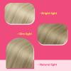 Ve Sunny Tape in Hair Extensions Real Human Hair Invisible Remy Human Hair Straight Tape Ins Double Sided Cool Brown Ombre Light Brown Balayage Medium Blonde 16 inch 10Pcs 25G(1-C Tape-#16/22)