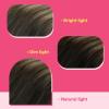 Ve Sunny Tape in Hair Extensions Real Human Hair Invisible Remy Human Hair Straight Tape Ins Double Sided Cool Brown Ombre Light Brown Balayage Medium Blonde 16 inch 10Pcs 25G(1-A Tape-#1B/4/18)