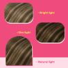 Ve Sunny Tape in Hair Extensions Real Human Hair Invisible Remy Human Hair Straight Tape Ins Double Sided Cool Brown Ombre Light Brown Balayage Medium Blonde 16 inch 10Pcs 25G(1-A Tape-#4/4/27)