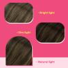 Ve Sunny Tape in Hair Extensions Real Human Hair Invisible Remy Human Hair Straight Tape Ins Double Sided Cool Brown Ombre Light Brown Balayage Medium Blonde 16 inch 10Pcs 25G(1-B Tape-#2/2/6)