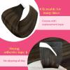 Ve Sunny Tape in Hair Extensions Real Human Hair Invisible Remy Human Hair Straight Tape Ins Double Sided Cool Brown Ombre Light Brown Balayage Medium Blonde 16 inch 10Pcs 25G(1-B Tape-#2/2/6)