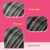 Ve Sunny Tape in Hair Extensions Real Human Hair Invisible Remy Human Hair Straight Tape Ins Double Sided Cool Brown Ombre Light Brown Balayage Medium Blonde 16 inch 10Pcs 25G(1-C Tape-#1B/S/1B)