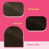 Ve Sunny Tape in Hair Extensions Real Human Hair Invisible Remy Human Hair Straight Tape Ins Double Sided Cool Brown Ombre Light Brown Balayage Medium Blonde 16 inch 10Pcs 25G(1-D Tape-#4)