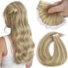 Sunny Hair Tape in Hair Extensions Real Human Hair Invisible Remy Hair Extensions Tape ins for Women Dark Honey Blonde Highlight Medium Blonde 18 inch 25G