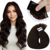 Sunny Hair Tape in Hair Extensions Real Human Hair Invisible Remy Hair Extensions Tape ins for Women Darkest Brown 14 inch 25G