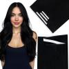 Sunny Hair Tape in Weft Hair Extensions Human Hair 22 inch 120g Tape in Hair Extensions Human Hair Black Weft Tape in Hair Extensions Thick Hair 4Pieces(#1 Jet Black)