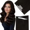 Sunny Hair Tape in Weft Hair Extensions Human Hair 22 inch 120g Tape in Hair Extensions Human Hair Black Weft Tape in Hair Extensions Thick Hair 4Pieces(#2 Darkest Brown)