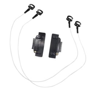 Sunny Hair Replacement Black Wire and Clips for Invisible Wire Hair Extensions 2 Clips and Adjustable 2 Wire 10.5 inch (Elastic) and 11 inch (No Elasticity)(#Black)