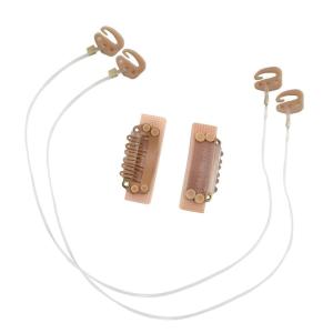 Sunny Hair Replacement Black Wire and Clips for Invisible Wire Hair Extensions 2 Clips and Adjustable 2 Wire 10.5 inch (Elastic) and 11 inch (No Elasticity)(#LightBrown)
