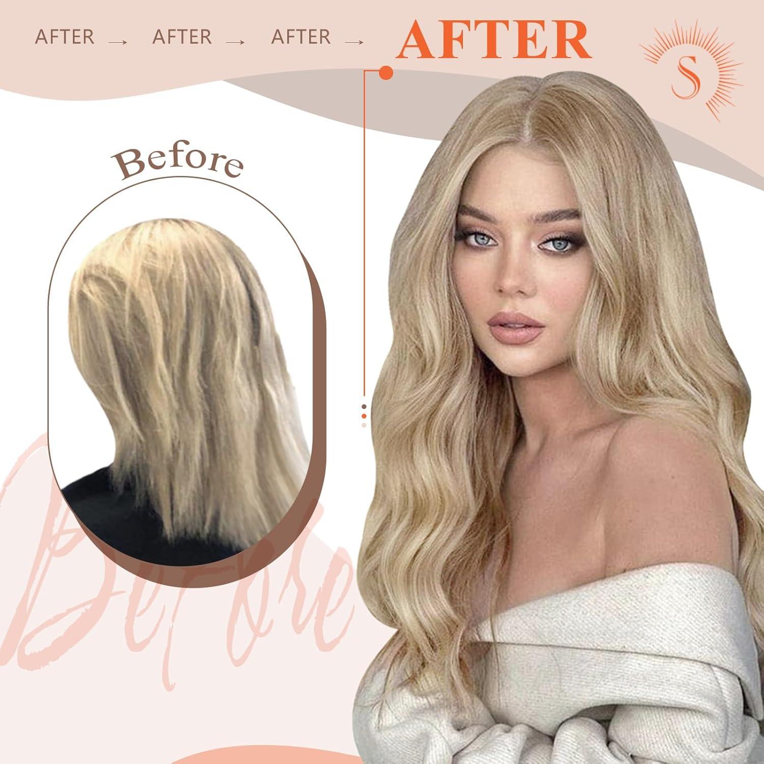 imageSunny Hair U Tip Hair Extensions Human Hair 18inch K Tip Hair Extensions Real Human Hair Blonde Highlights Ktip Human Hair Extensions Fit Any Scene 50g