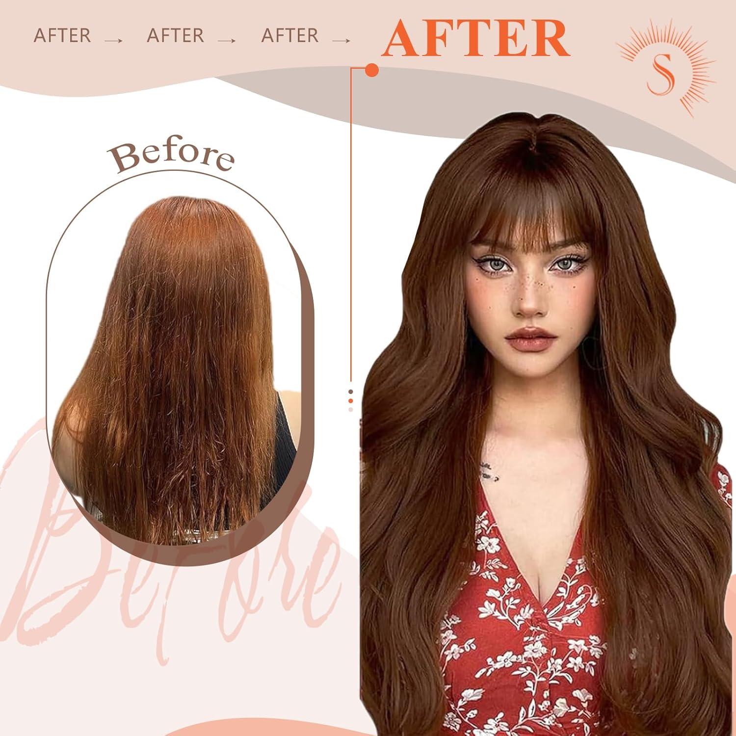 imageSunny Hair U Tip Hair Extensions Human Hair Auburn Brown Keratin Auburn U Tip Keratin Hair Extensions 16inch U Tip Human Hair Extensions Dark Auburn 50g