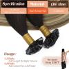 Sunny Hair 14inch K Tip Hair Extensions Brown Balayage Ktip Extensions Remy Ktip Hair Extensions Human Hair Invisible Soft Hair 50g