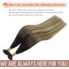 Sunny Hair 14inch K Tip Hair Extensions Brown Balayage Ktip Extensions Remy Ktip Hair Extensions Human Hair Invisible Soft Hair 50g