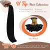 Sunny Hair 16inch K Tip Hair Extensions Black K Tip Hair Extensions Real Human Hair Black U Tip Hair Extensions 佛如Women 50g