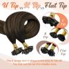 Sunny Hair 18inch U Tip Hair Extensions Human Hair Natural Blends Ktip Human Extensions Dark Brown Balayage K Tip Extensions Human Hair for Party 50g