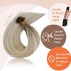 Sunny Hair 20inch K Tip Hair Extensions Human Hair Easy to Maintain U Tip Hair Extensions Human Hair Ombre Ash Blonde Balayage Platinum Blonde K Tips Hair Extensions Real Human Hair 50g