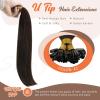 Sunny Hair 24inch U Tip Hair Extension Human Hair Easy to Curl Ktip Hair Extensions Dark BrownK Tip Hair Extensions Real Human Hair 50g