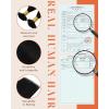 Sunny Hair Black K Tip Hair Extensions Real Human Hair for Daily Use K Tip Hair Extensions Soft Keratin Extensions 16inch 50g