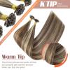 Sunny Hair Brown K Tip Hair Extensions Real Human Hair Add Length Ktip Hair Extensions Human Hair Medium Brown Highlight Caramel Blonde Keratin Tip Pre Bonded Add Luster 20inch 50g
