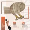 Sunny Hair Flat Tip Hair Extensions 20inch Hot Fusion Hair Extensions Ash Blonde Highlight Golden Blonde Flat Tip Extensions Natural Blends Flat Tip Real Hair Extensions 50g 20inch