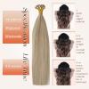 Sunny Hair Flat Tip Hair Extensions 20inch Hot Fusion Hair Extensions Ash Blonde Highlight Golden Blonde Flat Tip Extensions Natural Blends Flat Tip Real Hair Extensions 50g 20inch