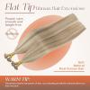 Sunny Hair Flat Tip Hair Extensions 20inch Hot Fusion Hair Extensions Ash Blonde Highlight Golden Blonde Flat Tip Extensions Natural Blends Flat Tip Real Hair Extensions 50g 20inch