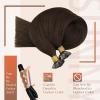 Sunny Hair Flat Tip Hair Extensions Darkest Brown Keratin Flat Tip Hair Extensions Real Human Hair Soft Straight Hair Remy Hair Extensions Hot Fusion Flat Tip Human Hair Extensions 50g/pack 18inch