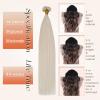 Sunny Hair Flat Tip Hair Extensions Human Hair Keratin Tips Hair Extensions Platinum Blonde Hair Extensions Real Human Hair Keratin Bonds 20inch 50g