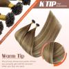 Sunny Hair Ktip Human Hair Extensions Brown Ombre Platinum Blonde K Tip Hair Extensions 24inch Ktips Hair Extensions Human Hair Add Length 50g