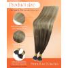 Sunny Hair Natural Nano Ring Hair Extensions Ombre Remy Nano Hair Extensions Human Hair Dark Brown Ombre Light Blonde with Platinum Blonde 16inch 50g