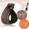 Sunny Hair U Tip Hair Extensions Create Beauty K Tip Hair Extensions Real Human Hair Black Ombre Dark Brown Balayage Medium Ash Blonde Hot Fusion Keratin Hair Extension 16inch 50g