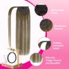 Ve Sunny Hair Extensions Ponytail Real Human Hair 80g Wrap Around Clip in Ponytail Hair Extensions Straight Extensions Human Hair for Women Dark Brown Balayage Chestnut Brown 14 Inch(Pony-5-#3/8/22 Walnut Brown Ombre Light Brown Balayage Blonde)