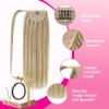 Ve Sunny Hair Extensions Ponytail Real Human Hair 80g Wrap Around Clip in Ponytail Hair Extensions Straight Extensions Human Hair for Women Dark Brown Balayage Chestnut Brown 14 Inch(Pony-1-#16/22 Dark Blonde Highlights Golden Blonde)
